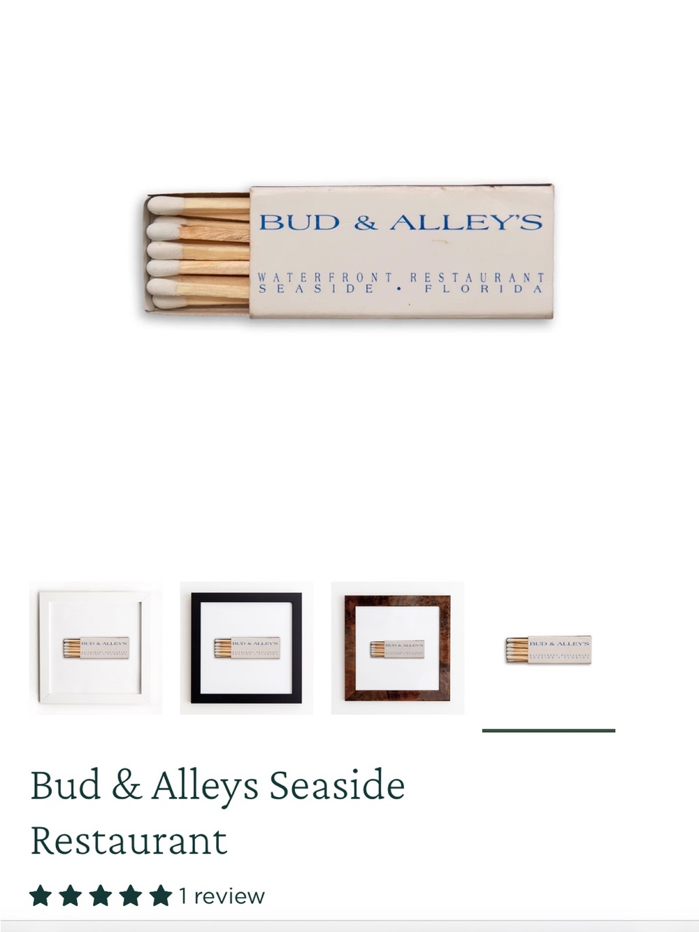 Match South Bud & Alleys Seaside Print
